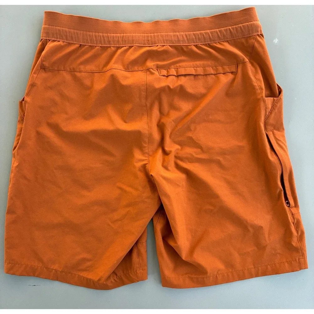 The North Face Mens 32 Burnt Orange Hiking Shorts Stretch Technical